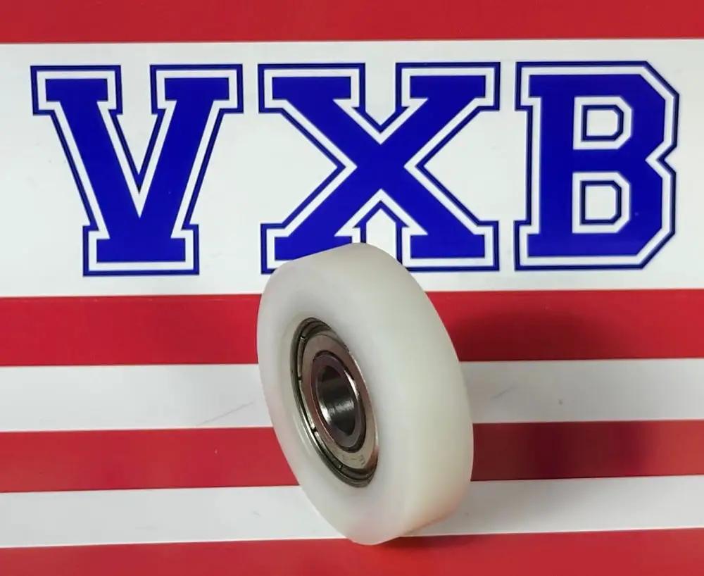 8mm Bore Bearing - 35mm White Plastic Tire 8x35x9mm