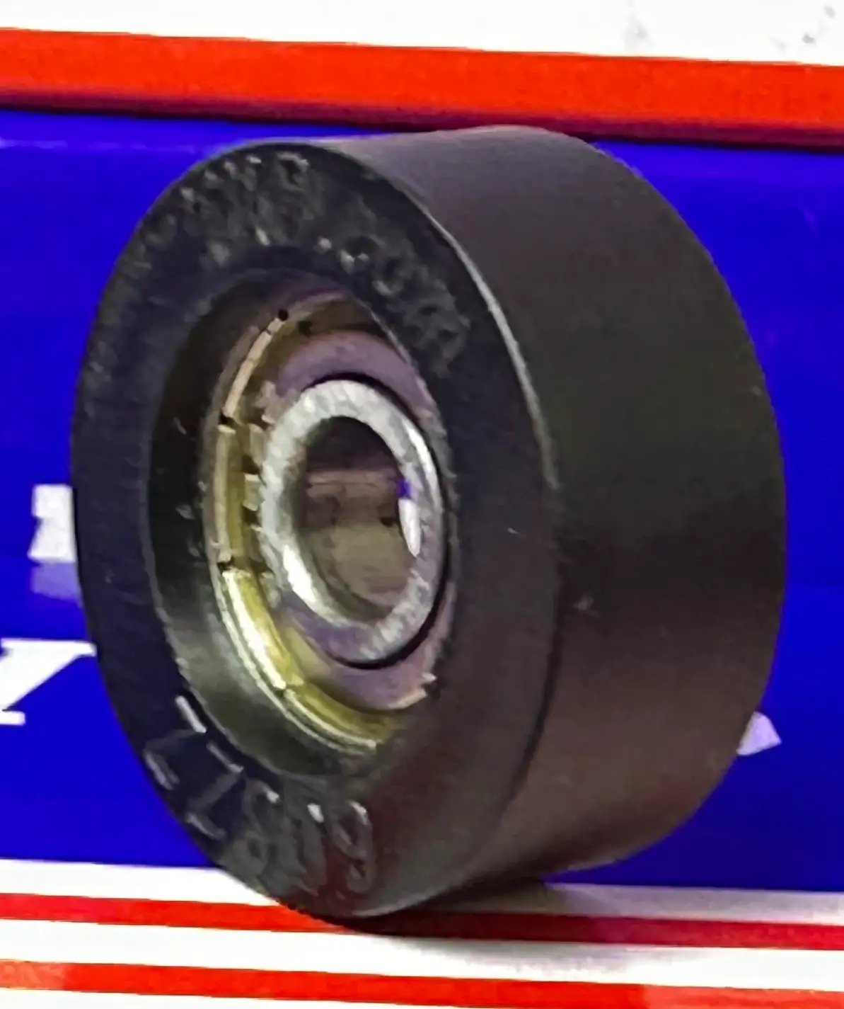 8mm Bore Bearing - 1-1/4" inch Black Tire 8mm x 1-1/4" x 1/2"inch