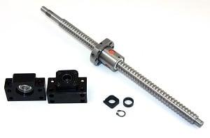 4' Feet Travel Stroke 16mm Anti-Backlash Ballscrew set - Nut & Bearing Supports
