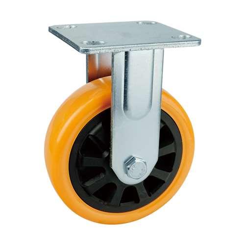4"inch Heavy Duty Caster Wheel 441 Lbs Fixed PU - Top Plate Mount