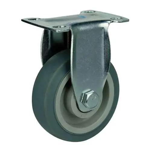 4"inch Caster Wheel Rigid - TPR - Top Plate Mount
