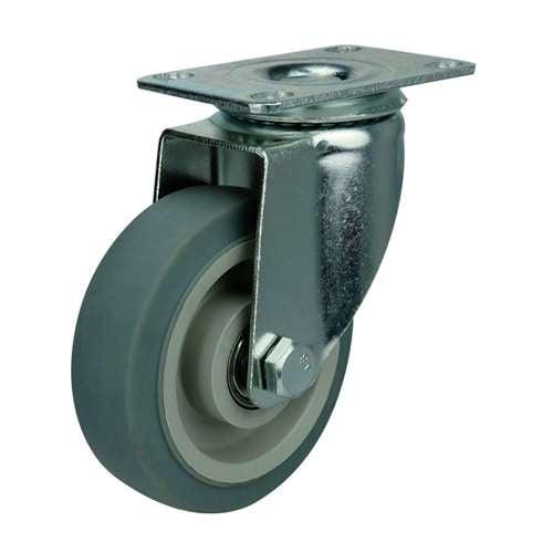 4"inch Caster Wheel - TPR - Top Plate Mount