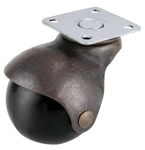40mm Caster Wheel 55 Lbs - Polypropylene Top Plate Vintage