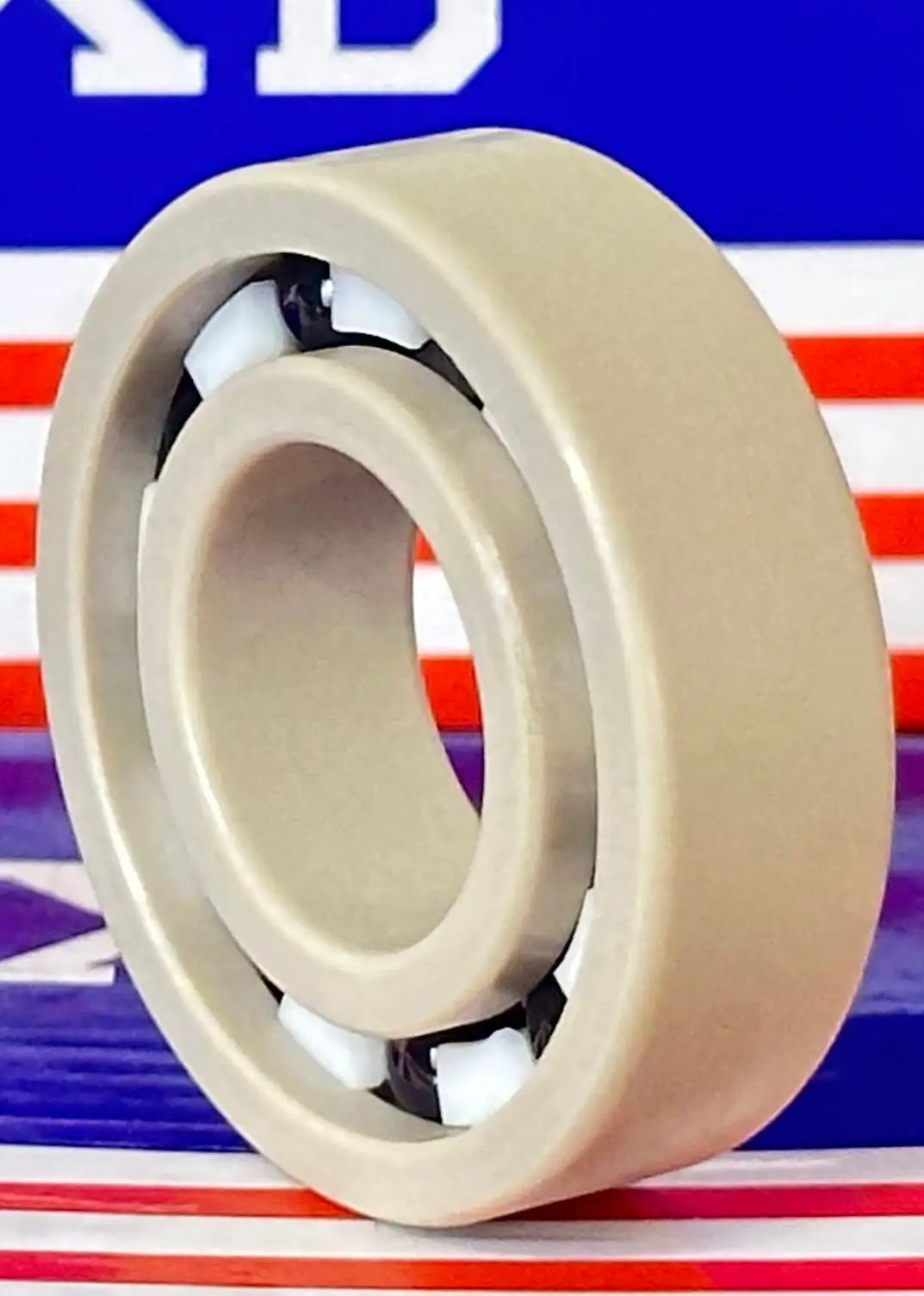6004 PEEK Ball Bearing - Si₃N₄ Ceramic Balls - PTFE Cage - 20x42x12mm