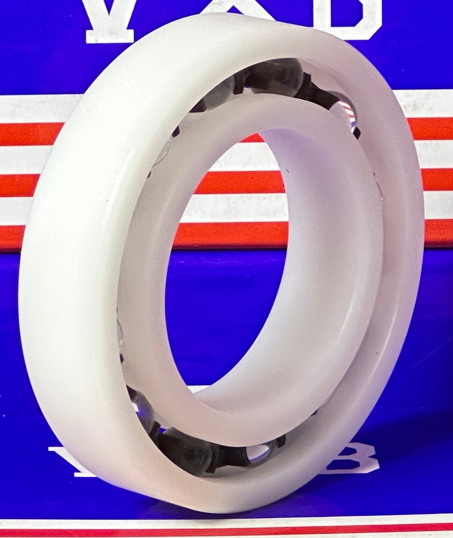 Łożysko z tworzywa Acetal/POM 6008 - kulki szklane - 40x68x15mm