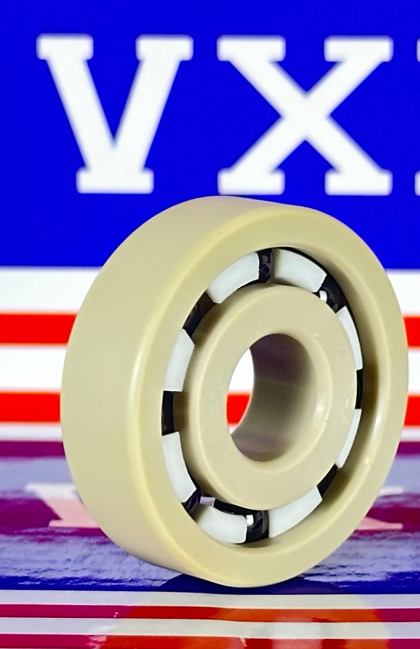 6200 PEEK Ball Bearing - Si₃N₄ Ceramic Balls - PTFE Cage - 10x30x9mm