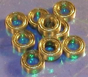 10 -pakowe łożyska kulkowe 4x7x2,5 mm - metalowy ekranowany - otwór 4 mm