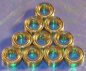 10 -pakowe łożyska kulkowe 4x7x2,5 mm - metalowy ekranowany - otwór 4 mm