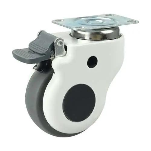 5"inch Medical Caster Wheel - Plate w Brake TPR -