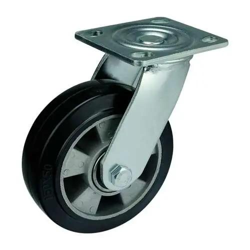 5"inch Heavy Duty Caster Wheel 441 Lbs - Aluminum core - Rubber - Top Plate Mount