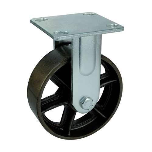 5"inch Heavy Duty Caster Wheel 507 Lbs Fixed Cast iron - Top Plate Mount