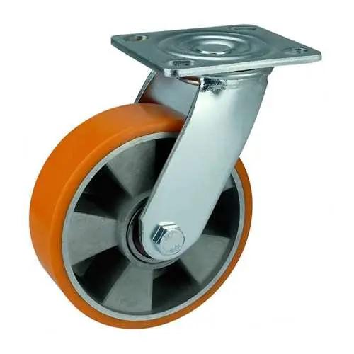 5"inch Heavy Duty Caster Wheel - Aluminum - PU - Top Plate Mount