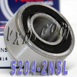 5204-2NSL นาชิแบริ่งสัมผัสเชิงมุม - 2 -row - 20x47x20.6 แบริ่ง