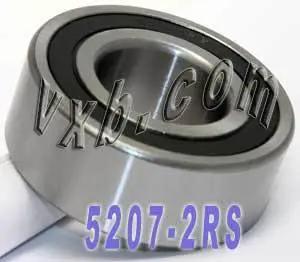 ตลับลูกปืนสัมผัสเชิงมุมแบบปิด 5207-2RS ขนาด 35x72x27