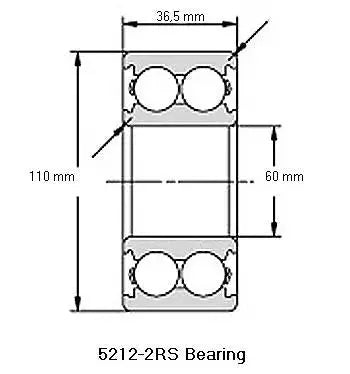 5212-2RS Rulman Açılı temas 5212-2RS