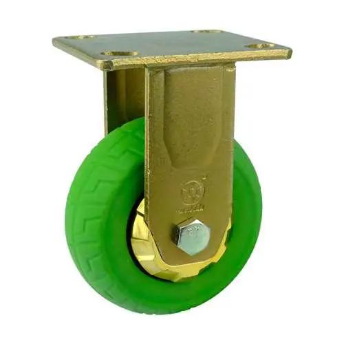 6"inch Heavy Duty Caster Wheel 617 Lbs Fixed - TPR - Top Plate Mount