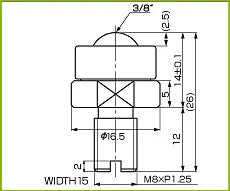 6 lbs Threaded Bolt Stud U1 UHMWPE Ball Transfer Unit Made in Japan