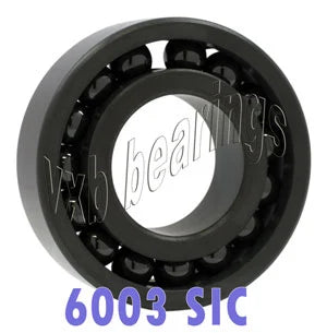 6003 เต็มเต็มรูปแบบแบริ่งเซรามิกซิลิคอนคาร์ไบด์ 17x35x10 มม.