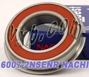 Roulement Nachi 6007-2NSENR avec joint, C3, anneau de retenue, Japon, 35x62x14mm