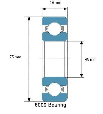 ตลับลูกปืนร่องลึก 6009 Bearing 6009