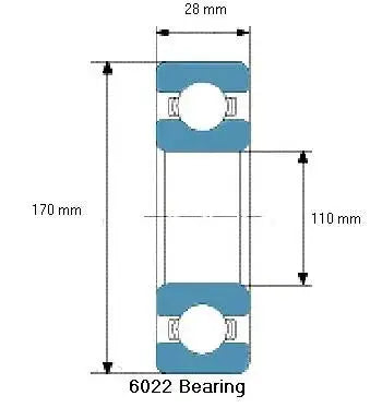 ตลับลูกปืนร่องลึก 6022 Bearing 6022