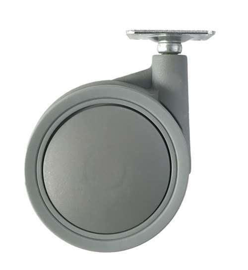 60mm Caster Wheel 66 Lbs - Polypropylene - Top Plate Mount