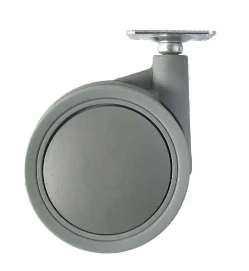 60mm Caster Wheel 66 Lbs - Polypropylene - Top Plate Mount