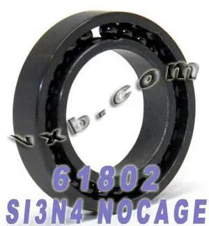 61802 Full Complement Full Ceramic Bearing 15x24x5 Si3N4