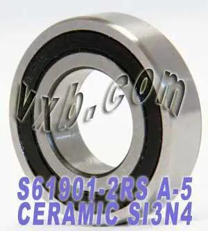 Roulement céramique 61901-2RS 12x24x6mm acier inoxydable étanche ABEC-5
