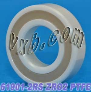61901-2RS แบริ่งเซรามิกปิดผนึกเต็ม 12x24x6mm ZRO2