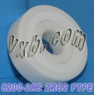 6200-2RS แบบเต็มเซรามิกปิดผนึกแบริ่ง 10x30x9 ZRO2