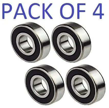 4-Pack 6201-2RS Ball Bearings Rubber Sealed 6201RS