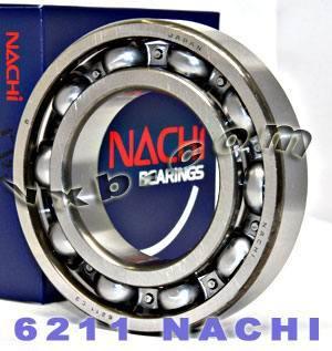 ตลับลูกปืน Nachi 6211 แบบเปิด C3 ญี่ปุ่น 55x100x21มม