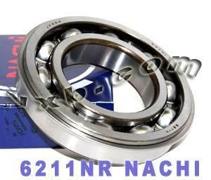 6211NR NOCHI łożyska 55x100x21 Otwórz C3 Snaping Ring Made Japan