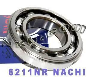 6211NR Nachi Bearing 55x100x21 Open C3 Snap Ring Japan Made
