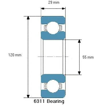 ตลับลูกปืนร่องลึก 6311 Bearing 6311