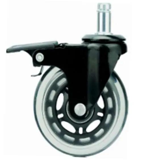 64mm Caster Wheel 77 Lbs - Brake PU Stem