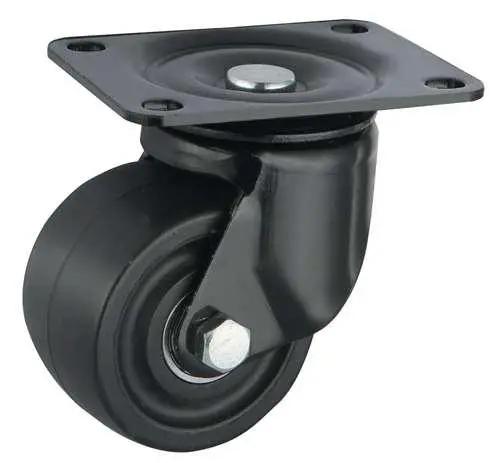 65mm Low Profile Caster Wheel 331 Lbs - Nylon - Top Plate Mount