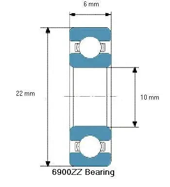 6900ZZ Bearing for Wheelchairs 10x22x6mm