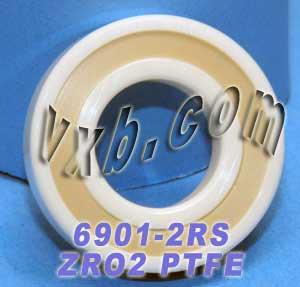 6901-2RS การปิดผนึกเซรามิกเต็มรูปแบบ 12x24x6mm ZRO2
