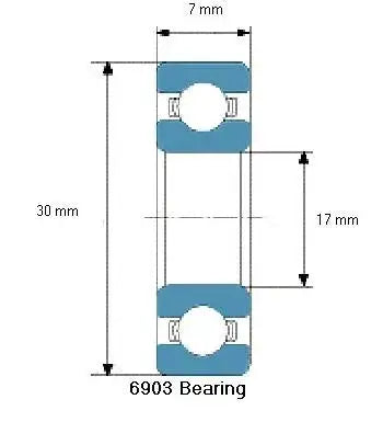 Vòng bi Premium 6903 rãnh sâu 17x30mm vòng bi cầu
