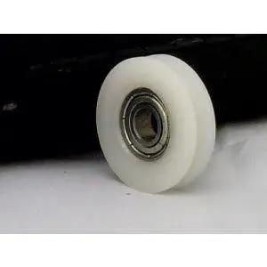 6mm Bore Bearing - 22mm Round Nylon Pulley U-Groove Track Roller Bearing 6x22x7mm
