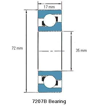 ตลับลูกปืนบอลสัมผัสเชิงมุม 7207B