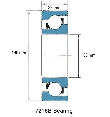 7216B Bearing Angular contact 7216B