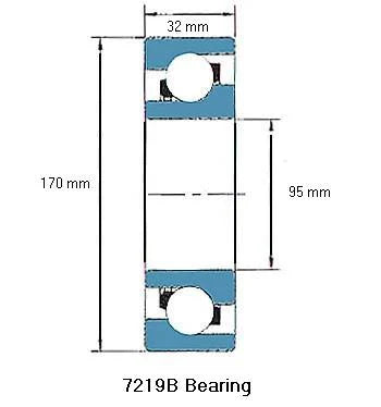 7219B محمل تلامس زاوي 7219B