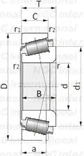 72225C722537 Tapered Roller Bearing 57.15x123.83x36.51mm