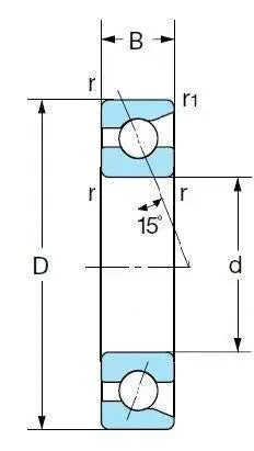 7904CYU/GLP4 Nachi Angular Contact Bearing 20x37x9 ABEC-7 Bearing