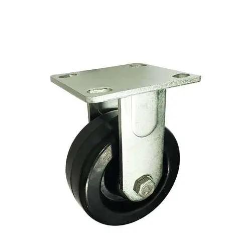 8"inch Caster Wheel 1102 Lbs Fixed Phenolic - 0-180ºC - Top Plate Mount