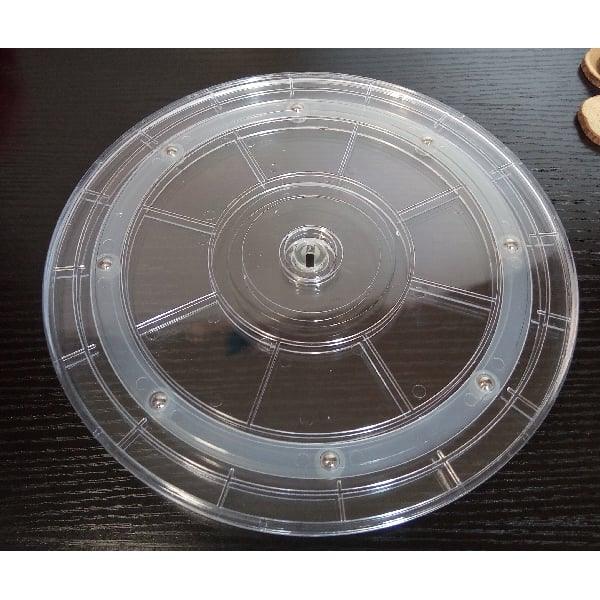 8" Dia. CLear Acrylic Lazy Susan Turntable Bearing