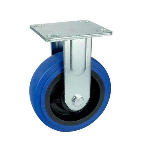 8"inch Heavy Duty Caster Wheel 661 Lbs Fixed - TPR - Top Plate Mount
